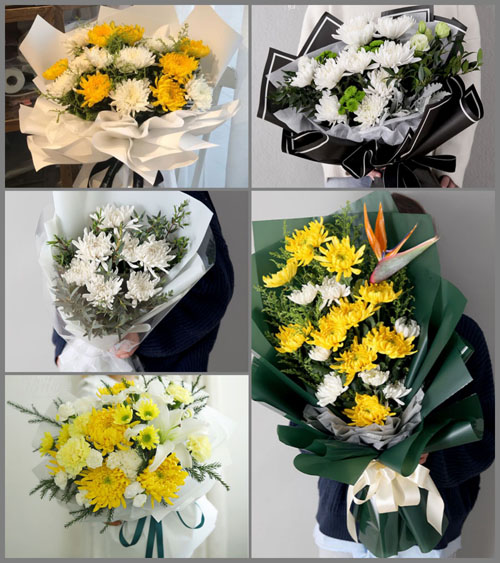 河南南阳卧龙区王村乡白事花束代送